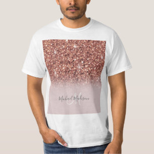 Ro guld glitter Personlig Namn                T Shirt