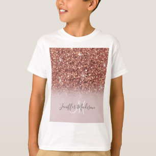 Ro guld glitter Personlig Namn                T Shirt
