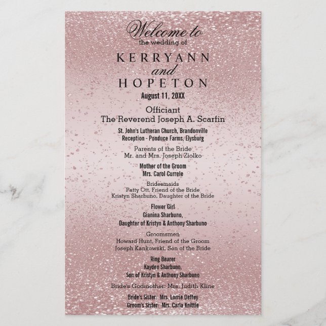 Ro Guld Glitter - Program (Framsida)