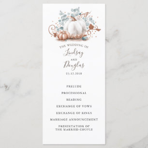 Ro Guld Glitter Pumpkins Fall Wedding Programs Program