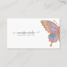 Ro Guld Glitter Regnbåge Butterfly Logotyp Visitkort