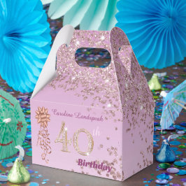 Ro Guld Glitter & Ribbon 40:e födelsedagen Presentaskar