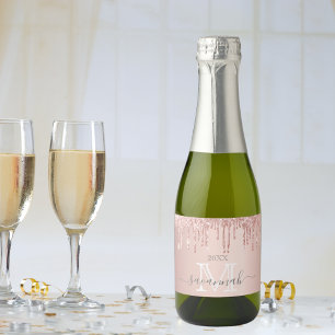 Ro guld glitter rosa gnistra vid , monogram glam