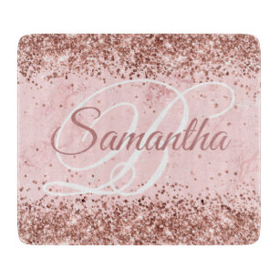 Ro Guld Glitter Rosa Marble Finare Monogram