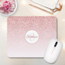 Ro Guld Glitter:  Rosa Ombre Monogram