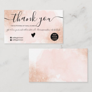 Ro Guld glitter rosa-penselordning tack Visitkort