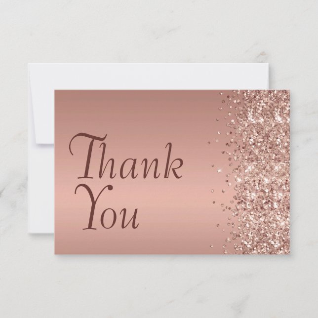 Ro Guld Glitter Sentiment Bat mitzvah Tack (Framsida)