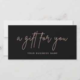 Ro Guld Glitter skript Business Gift Voucher