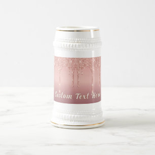 Ro Guld Glitter Sparkly Anpassningsbar Text Beer S Sejdel