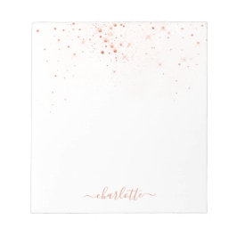 Ro Guld Glitter Sparkly Elegant Glamous-skript Anteckningsblock