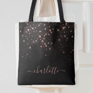 Ro Guld Glitter Sparkly Elegant Glamous-skript Tygkasse