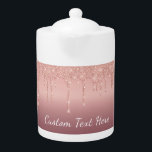 Ro Guld Glitter Sparkly Tekanna med Anpassningsbar<br><div class="desc">Tekannor med Anpassningsbar Text Ro Guld Gnistra för Glitter Driper Rosa Bröllop eller Party leveranser/gåva - Lägg till din unika text/Namn eller Ta bort text - Gör din Speciella Tekanna Gift - Ändra storlek och flytta eller ta bort och lägg till text/inslag med Anpassning verktyg. Välj teckensnitt / storlekt /...</div>