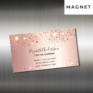 Ro guld glitter stoftmetallisk elegant magnetiska visitkort