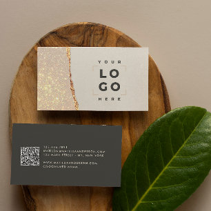 Ro guld glitter, svart rosa, modern korgverksamhet visitkort