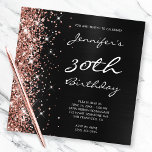 Ro Guld Glitter Svartblanketten Foil 30års födelse Inbjudningar<br><div class="desc">Skapa din egen anpassade födelsedag för glamoröst 30års födelsedag. På den lämnat är en grått- och folie av mörk i . På högerna finns ett faux ro guld glitter med gnistra digital konst grafik. All lyxig gnistra och film skapas med tryckt digital grafik. Inbjudningskorten för lyxsvart och ro guld färgad...</div>
