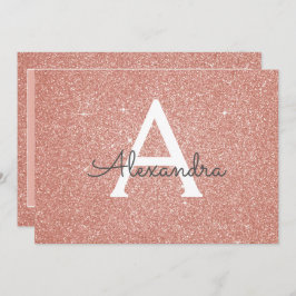 Ro Guld Glitter Sweet 16 Spara datumet Inbjudningar