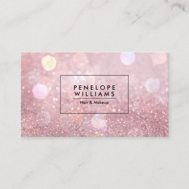 Ro Guld Glitter Visitkort (Framsida)