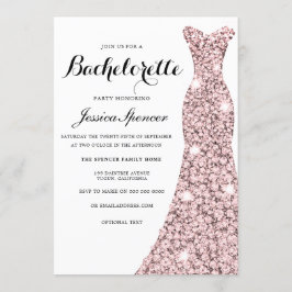 Ro Guld Gnistra Dress Bachelorette Party Inbjudan