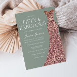 Ro Guld Gnistra Dress Sage 50:e Födelsedagsfesten Inbjudningar<br><div class="desc">Ro Guld Gnistra Dress Sage 50:e Födelsedagsfest inbjudan - 50 & Fabulous-kvinnor 50:e födelsedagsfest Variationer i inbjudan och matchande artiklar i vår butik</div>