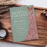 Ro Guld Gnistra Dress Sage 80:e Födelsedagsfesten Inbjudningar<br><div class="desc">Ro Gnistra Dress Sage 80:e Födelsedagsfest inbjudan - 80 och Fabulous-kvinnor 80:e födelsedagsfest Variationer i inbjudan och matchande artiklar i vår butik</div>