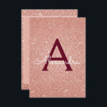 Ro Guld Gnistra Glitter 40:e födelsedag Party Inbjudningar<br><div class="desc">Rosa ros Guld - Burgundy Gnistra Glitter Girly Födelsedagsfest Monogram Namn och första 40:e födelsedagsinbjudan. Denna 40-dagarsinbjudan är perfekt för Ro Guld Gnistra Glitter Girly Party att tittar fira i Rosa ros Guld.</div>