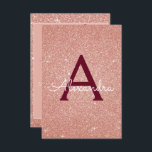 Ro Guld Gnistra Glitter 40:e födelsedag Party Inbjudningar<br><div class="desc">Rosa ros Guld - Burgundy Gnistra Glitter Girly Födelsedagsfest Monogram Namn och första 40:e födelsedagsinbjudan. Denna 40-dagarsinbjudan är perfekt för Ro Guld Gnistra Glitter Girly Party att tittar fira i Rosa ros Guld.</div>
