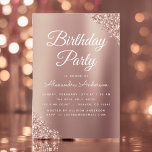 Ro Guld Gnistra Glitter: Födelsedag vid födseln Inbjudningar<br><div class="desc">Rosa - Ro Guld Faux Sparkly Glitter Metallic Foil Anpassningsbar i Födelsedagsfest inbjudan i åldern. Det här är perfekt Birthday-inbjudan till en modern Ro Guld och Rosa Ombre Glitter Gnistra Girly-Födelsedagsfest för din 13:e, 15:e, 16:e, 21:e, 30:e, 40:e, 50:e, 60:e eller 80:e födelsedagsfirandet. Kontakta designern om du vill matcha anpassade...</div>