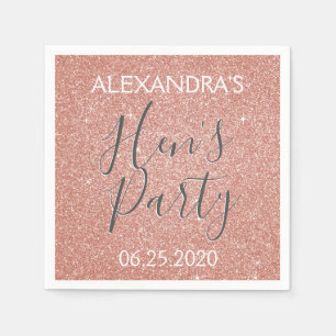 Ro Guld Gnistra Glitter Hens Party Pappersservett