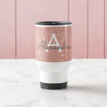 Ro Guld Gnistra Glitter Monogram Namn & Initial Resemugg<br><div class="desc">Ro Guld Gnistra Glitter Monogram Namn och första kaffet Mugg. Mugg ger perfekten till någon som kärlek ro guld.</div>
