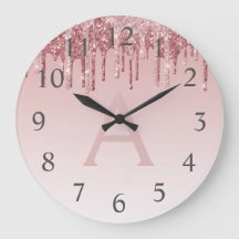 Ro Guld Gnistra Glitter Monogram Namn & Initial