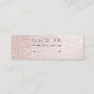 Ro Guld Gnistra Glitter Shiny Earring Visning Mini Visitkort