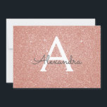 Ro Guld Gnistra Glitter Sweet 16 Spara datum Spara Datumet<br><div class="desc">Ro Guld -  Rosa Gnistra Glitter Sweet sixteen Monogram Namn och första Födelsedagsfest Spara datuminbjudan. Denna inbjudan är perfekt för Glitter 16 Födelsedagsfest i Ro Guld att tittar fira i Rosa ros Gnistra.</div>