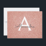 Ro Guld Gnistra Glitter Sweet 16 Spara datum Spara Datumet<br><div class="desc">Ro Guld Gnistra Glitter Sweet sixteen Monogram Namn och Födelsedagsfest för första gången Spara datuminbjudan. Denna inbjudan är perfekt för Glitter 16 Födelsedagsfest i Ro Guld att tittar fira i Rosa ros Gnistra.</div>