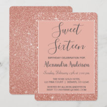 Ro Guld Gnistra Glitter Sweet sixteen födelsedag