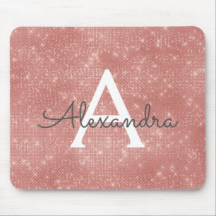 Ro Guld Gnistra Monogram Namn Mousepad Musmatta