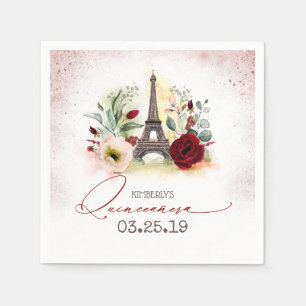 Ro Guld Gnistra Paris Quinceanera Pappersservett