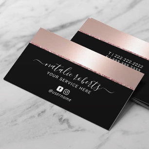 Ro Guld Gräns Makeup Artist Hair Stylist Salon Visitkort