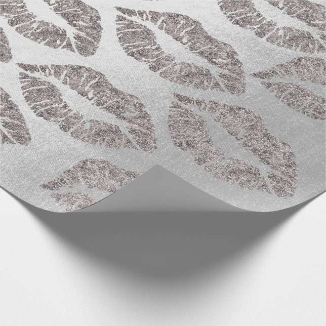 Ro Guld Grått Silver Graphite Glitter Grungy Presentpapper (Hörn)