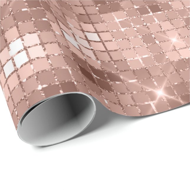 Ro Guld  grill Powder Spark Crystals Girly Presentpapper (Rullad Hörn)