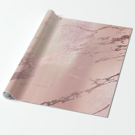 Ro Guld Grungy Abstrakt Marble Stone-borstar Presentpapper