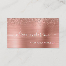 Ro Guld Hair Makeup Salon Metallic Busin Visitkort