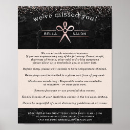 Ro Guld Hair Salon Covid Consciente Safety Poster