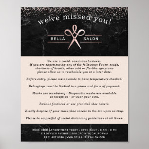 Ro Guld Hair Salon Covid Consciente Safety Poster