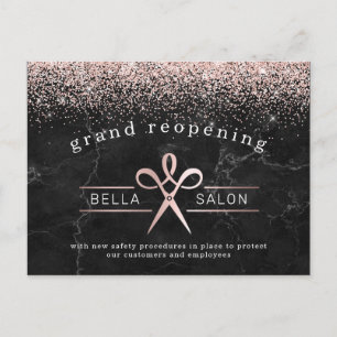 Ro Guld Hair Salon Grand Reöppning Covid Safety Vykort