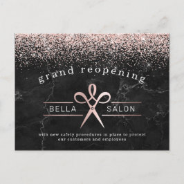 Ro Guld Hair Salon Grand Reöppning Covid Safety Vykort