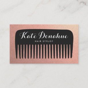Ro Guld Hairstylist Comb Salon Visitkort