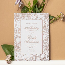 Ro Guld Hand plockade Blommigt födelsedag