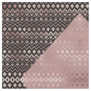 Ro Guld Hand plockade, stam Aztec Geometric Tyg