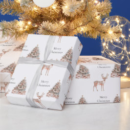 Ro Guld Hjort och Julgranar Presentpapper
