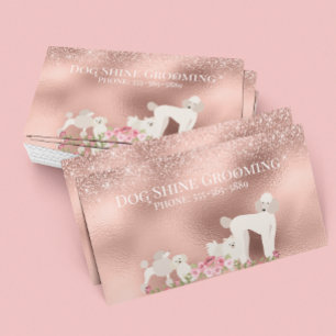 Ro Guld Hund Grooming Glitter Pet Services Visitkort